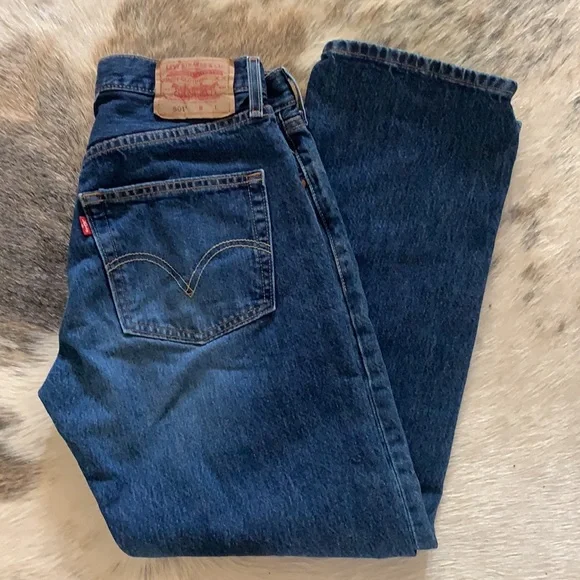 Vintage Levi’s 501 Straight-Leg Non-Stretch 100% Cotton Denim Jeans W31 L30 - Picture 2 of 15